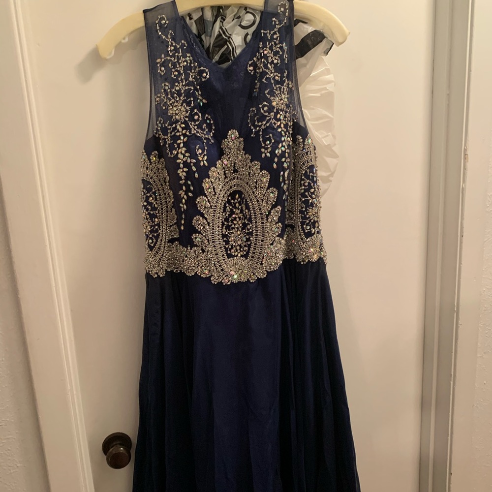 Navy blue prom dress
